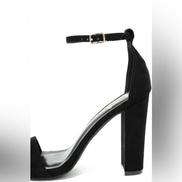 Taylor Black Suede Ankle Strap Heels - Picture 5 of 5